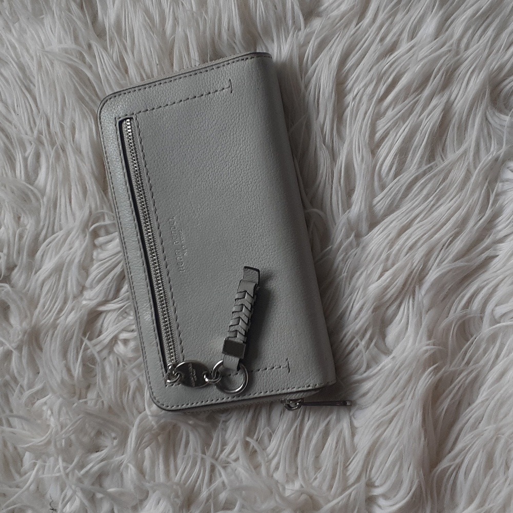 Henri Bendel Silver Continental Wallet